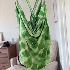SHEIN Green Tie-Dye Camisole Top
